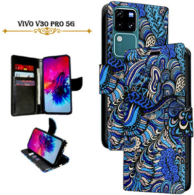 PARGO Flip Cover for Vivo V30 Pro 5G(Blue, Pack of: 1)
