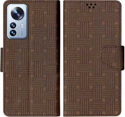 korumacase Flip Cover for Xiaomi Mi 12 pro 5G(Brown, Shock Proof, Pack of: 1)