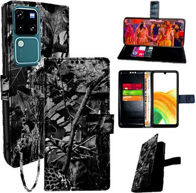 Toklot Flip Cover for Vivo V30 Pro 5G(Black, Pack of: 1)
