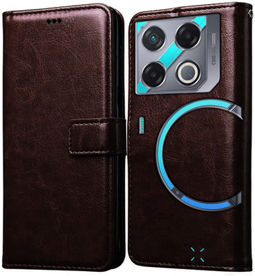 Casotec Flip Cover for Infinix GT 20 Pro 5G(Brown, Pack of: 1)