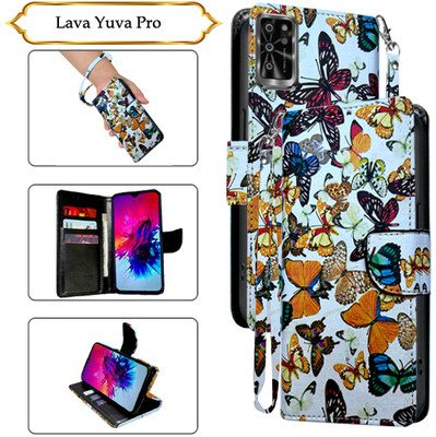 Cutemart Flip Cover for Lava Yuva Pro(White, Pack of: 1)
