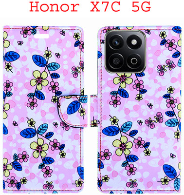 Mxkart Flip Cover for Honor X7C 5G(Pink, Pack of: 1)
