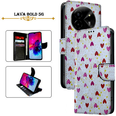 PARGO Flip Cover for Lava Bold 5G(White, Pack of: 1)