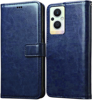 Casotec Flip Cover for Oppo F21 Pro 5G(Blue, Pack of: 1)