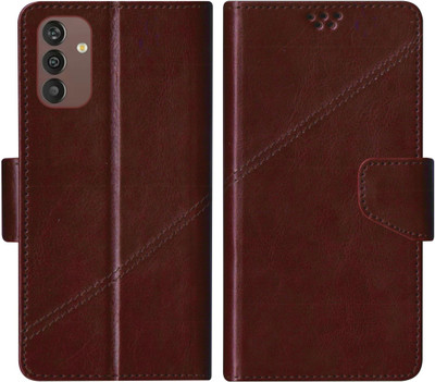 SBMS Flip Cover for Samsung Galaxy M13 4G(Brown, Shock Proof, Pack of: 1)