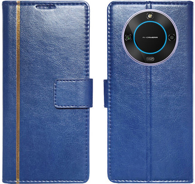 MyFlips Flip Cover for Lava Blaze 2 5G(Blue, Magnetic Case, Pack of: 1)