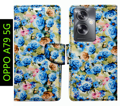 Toklot Flip Cover for OPPO A79 5G(Blue, Pack of: 1)
