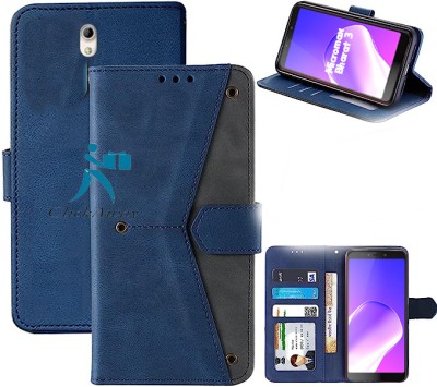 ClickAway Flip Cover for Micromax Bharat 3 | Premium Dual Color Back Cover(Blue, Dual Protection, Pack of: 1)