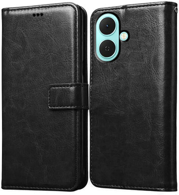Casotec Flip Cover for Tecno Spark Go 2 4G(Black, Pack of: 1)