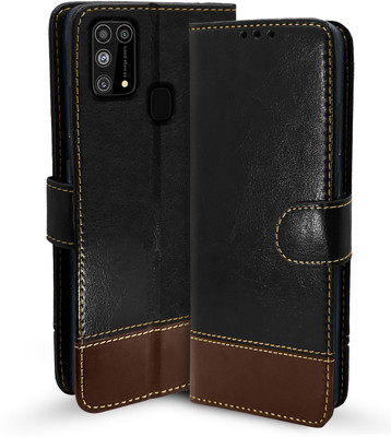 Pikkme Flip Cover for Samsung Galaxy M31, Samsung Galaxy F41, Samsung Galaxy M31 Prime(Black, Cases with Holder, Pack of: 1)