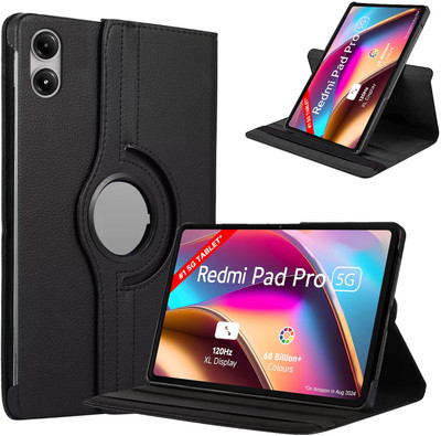 PUNAK Flip Cover for Redmi pad pro, Redmi pad pro 12.1 inch, Xiaomi pad pro, MI pad pro(Black, Shock Proof, Pack of: 1)