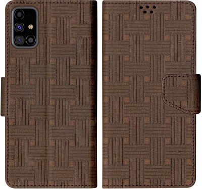 SBMS Flip Cover for Samsung Galaxy M31S(Brown, Shock Proof, Pack of: 1)