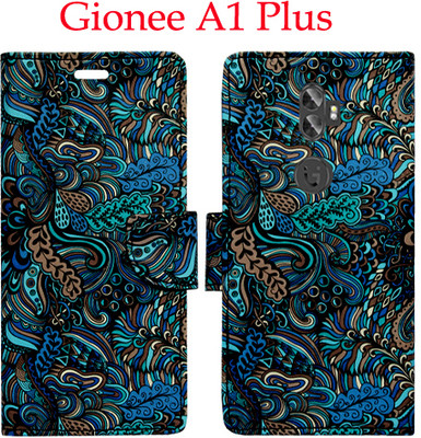 Mxkart Flip Cover for Gionee A1 Plus(Blue, Pack of: 1)