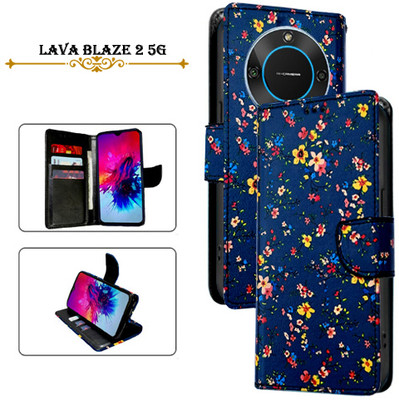 PARGO Flip Cover for Lava Blaze 2 5G(Blue, Pack of: 1)