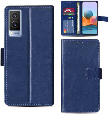 Kalua Mall Flip Cover for Vivo V21E 5G flip cover | Vivo V2055 flip cover | Blue(Blue, Magnetic Case, Pack of: 1)