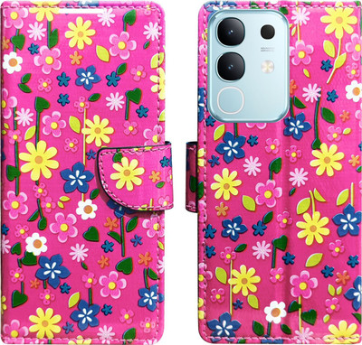 AD Enterprises Flip Cover for Vivo T4X 5G/ VIVO Y31 PRO(Pink, Magnetic Case, Pack of: 1)