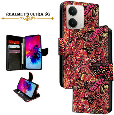 SHANNO Flip Cover for Realme P3 Ultra 5G(Red, Pack of: 1)