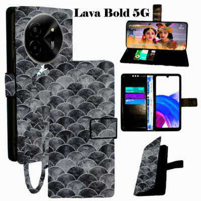 Toklot Flip Cover for Lava Bold 5G(Black, Pack of: 1)