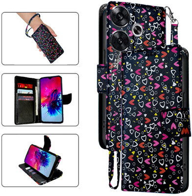 Cutemart Flip Cover for Poco F6 5G(Black, Pack of: 1)