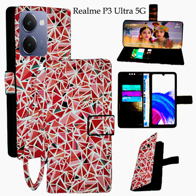 Shanno Enterprises Flip Cover for Realme P3 Ultra 5G(Red, Pack of: 1)