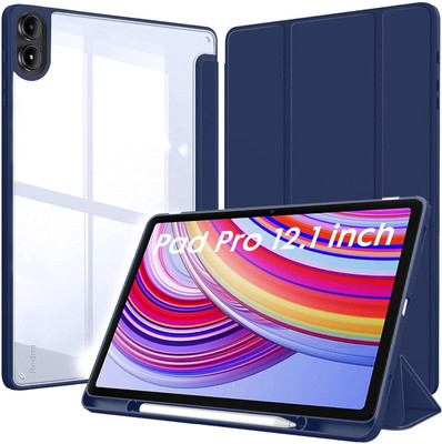 COVERHUB Flip Cover for Redmi Pad Pro 5G 12.1 inches(Blue, Shock Proof, Pack of: 1)