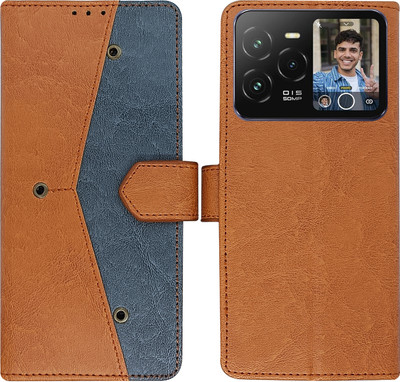 AD Enterprises Flip Cover for Lava Agni 3 5G(Brown, Magnetic Case, Pack of: 1)