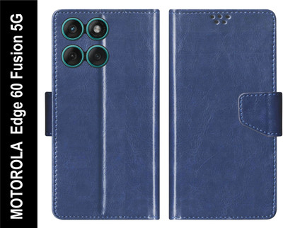 SBMS Flip Cover for MOTOROLA Edge 60 Fusion 5G / Moto Edge 60 5G Back Cover Case(Blue, Shock Proof, Pack of: 1)