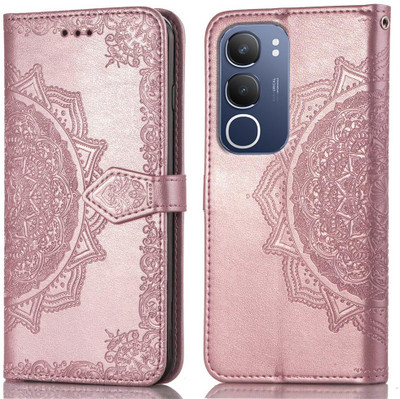 Perkie Flip Cover for vivo Y29 5G(Pink, Dual Protection)