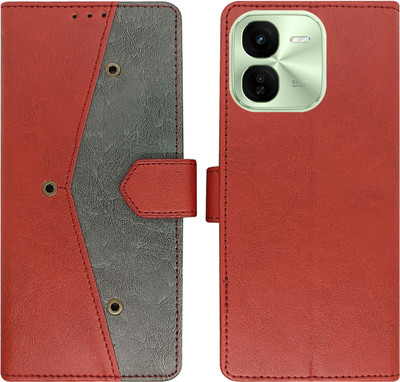 Dhar Flips Flip Cover for IQOO Z9x 5G(Red, Grey, Magnetic Case, Pack of: 1)