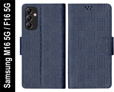 SBMS Flip Cover for Samsung Galaxy M16 5G / Samsung F16 5G Back Cover Case with Magnatic Closure(Blue, Shock Proof, Pack of: 1)