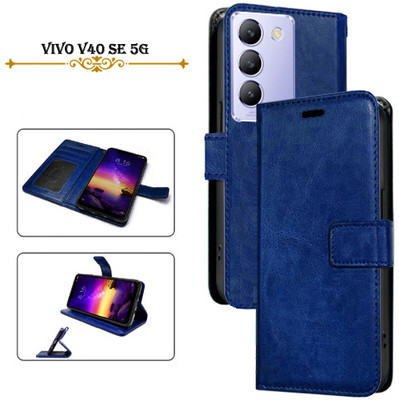 Cutemart Flip Cover for Vivo V40 SE 5G(Blue, Pack of: 1)
