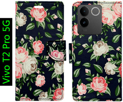 Toklot Flip Cover for Vivo T2 Pro 5G(Black, Pack of: 1)