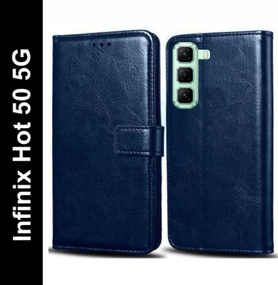 Mashgul Flip Cover for Infinix Hot 50 5G(Blue, Shock Proof, Pack of: 1)