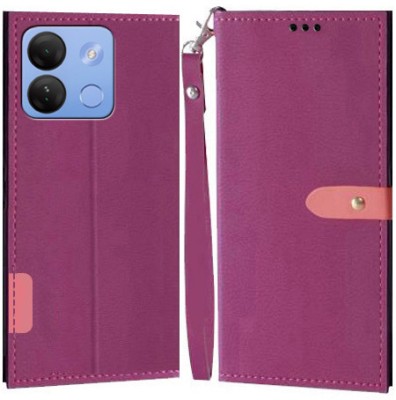 YAYAVAR Flip Cover for Infinix Smart 7 HD(Pink, Grip Case, Pack of: 1)