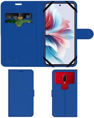 ACM Flip Cover for Lava Yuva 3(Blue, Cases with Holder, Pack of: 1)