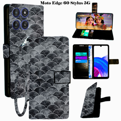 Shanno Enterprises Flip Cover for Moto Edge 60 Stylus 5G(Black, Pack of: 1)