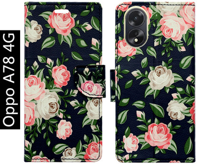 Toklot Flip Cover for Oppo A78 4G(Black, Pack of: 1)
