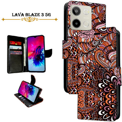 Mxkart Flip Cover for Lava Blaze 3 5G(Brown, Pack of: 1)
