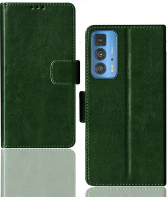 Kalua Mall Flip Cover for Moto Edge 20 Pro | PANY0009IN flip case | Inside Card Slot | Wallet Stand | Green(Green, Magnetic Case, Silicon, Pack of: 1)