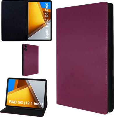 TGK Flip Cover for Poco Pad 12.1 inch Tablet(Purple, Dual Protection, Pack of: 1)