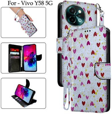PARGO Flip Cover for Vivo Y58 5G(White, Pack of: 1)