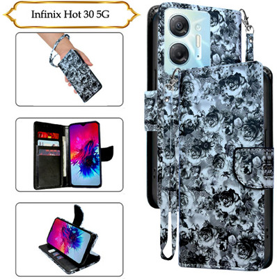 PARGO Flip Cover for Infinix Hot 30 5G(Black, Pack of: 1)