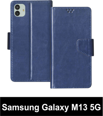 SBMS Flip Cover for Samsung Galaxy M13 5G(Blue, Shock Proof, Pack of: 1)