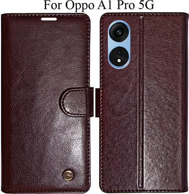 MAXSHAD Flip Cover for Oppo A1 Pro 5G(Brown, Magnetic Case)