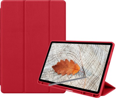 Lilpine Flip Cover for Samsung Galaxy Tab S6 Lite 10.4 inch(Red, Magnetic Case)
