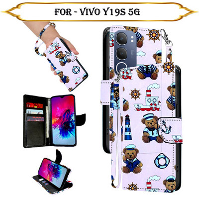 Cutemart Flip Cover for Vivo Y19s 5G(Multicolor, Pack of: 1)