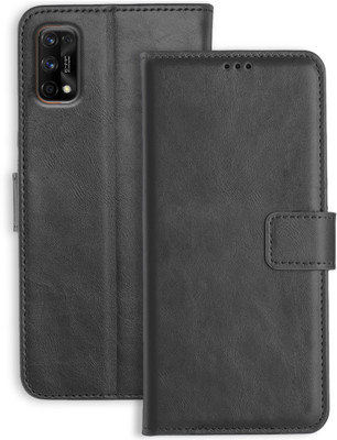 UBROS NETWORK Flip Cover for Realme 7 Pro(Black, Dual Protection, Pack of: 1)