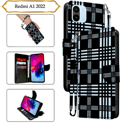 SALGO Flip Cover for Redmi A1 2022(Black, Pack of: 1)