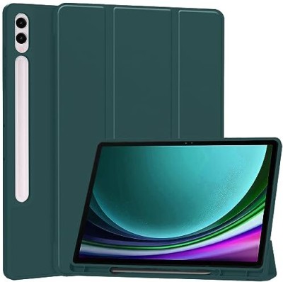 Proelite Flip Cover for Samsung Galaxy Tab S9 Ultra(Green, Flexible, Silicon, Pack of: 1)