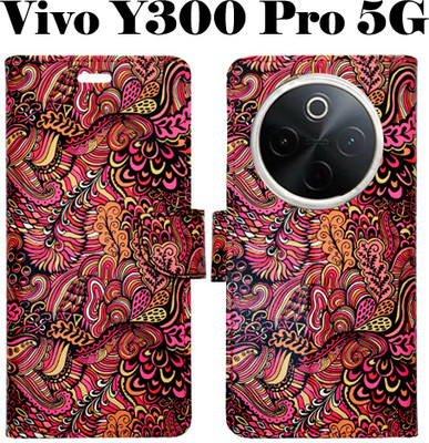 Realgo Flip Cover for Vivo Y300 Pro 5G(Red, Pack of: 1)